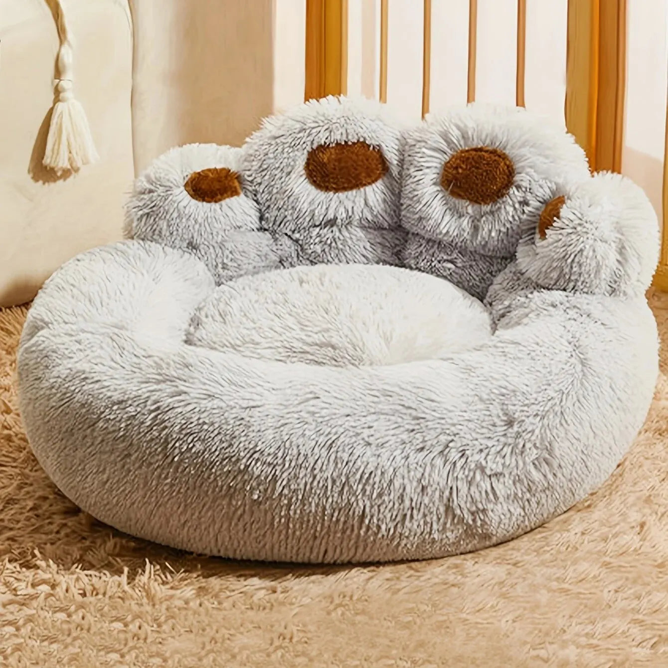 Pet Sofa Beds Soft Long Plush Dog Kennel Winter Home Supplies Washable Warm Cat Sleeping Mat