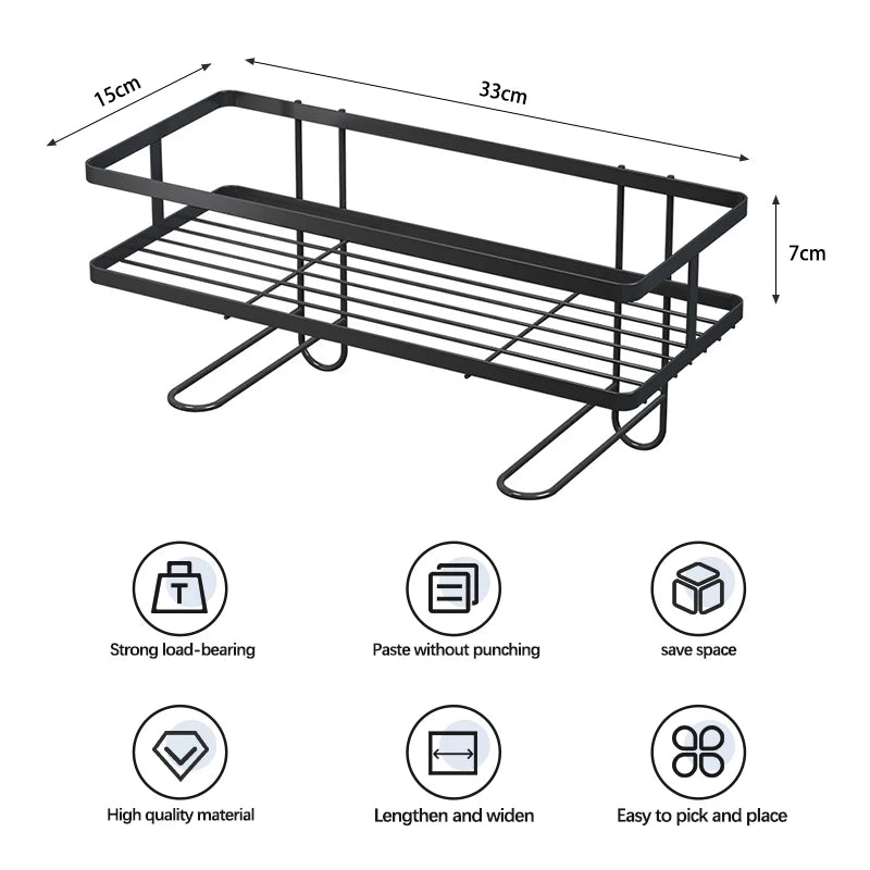 Toilet Shelf Storage Rack,Over The Toilet Storage Shelf  Punch-free Kitchen Storage Rack Toilet Paper Organizer Shelves Bathroom