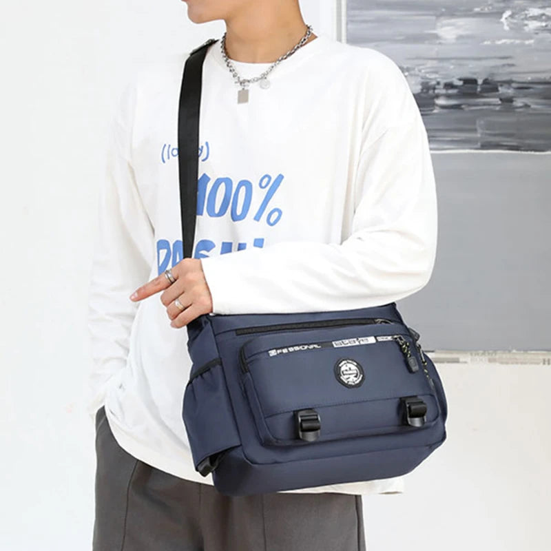 Multi-Layer Pocket Design Oxford Shoulder Bag Large Capacity Men's Casual Fashion Single Shoulder Crossbody Luxury Messenger Bag