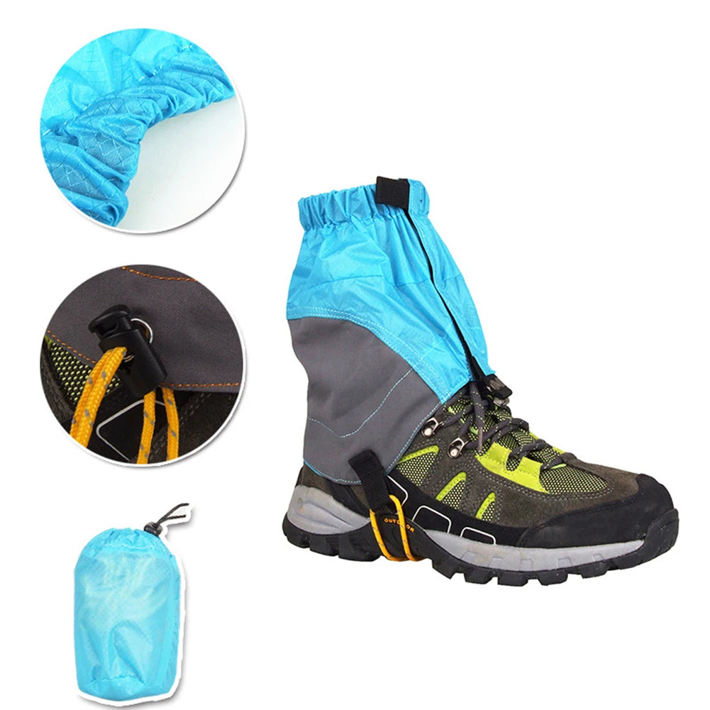 Durable Gaiters Waterproof 20D Silicon Coated Cloth 20x12x22cm Webbing Sole Buckle For Walking/camping /hiking