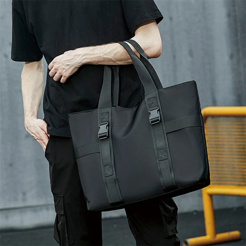 Men's Handbag Japanese Tote Bags Cloth Fashion Shoulder Bags For Man 2023 Luxury Designer Large Student Black Male Casual Bag