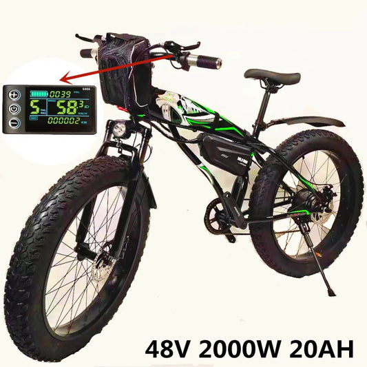 Electric bicycle 1000W men's mountain bike snow bike folding eBike adult electric bicycle fat tire e bicycle 48V lithium battery