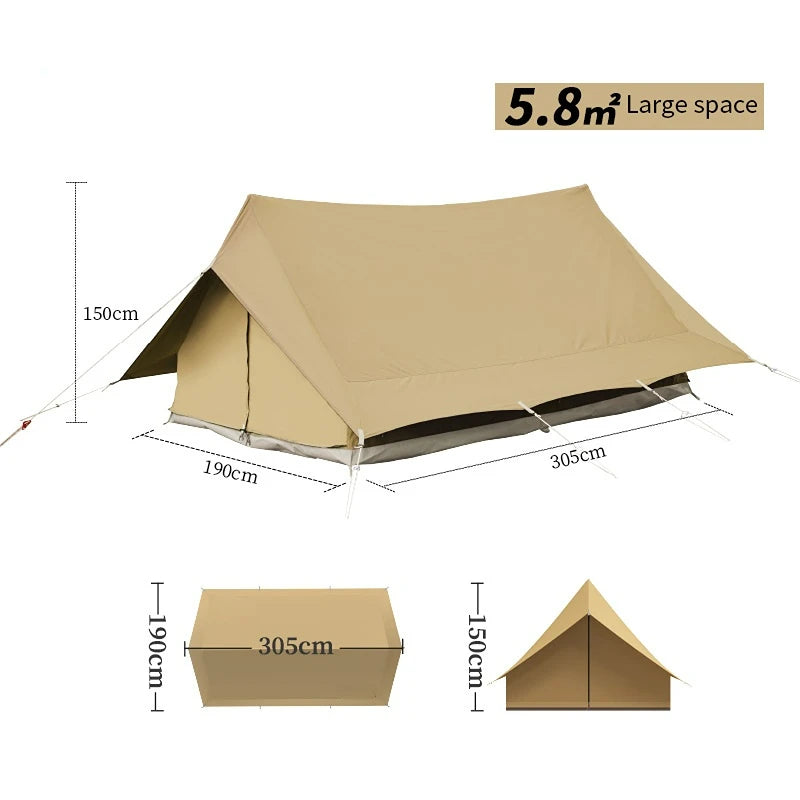 Outdoor camping cotton double peak tent thickened rain-proof luxury large space Breathable tent