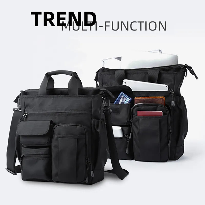 14 Pocket Men Shoulder Messenger Bag Waterproof Crossbody Bags Waterproof Oxford Travel Handbag Large Capacity Storage Work Bags