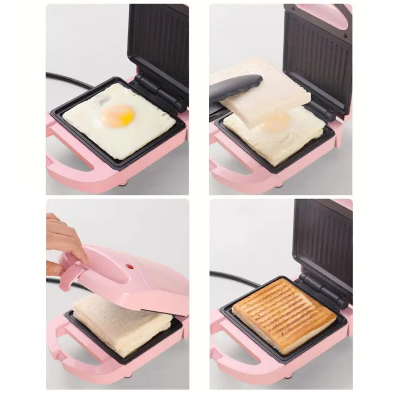 Portable Electric Dual Waffles Sandwich Maker Non Stick Multifunctional Toast Bread Breakfast Machine