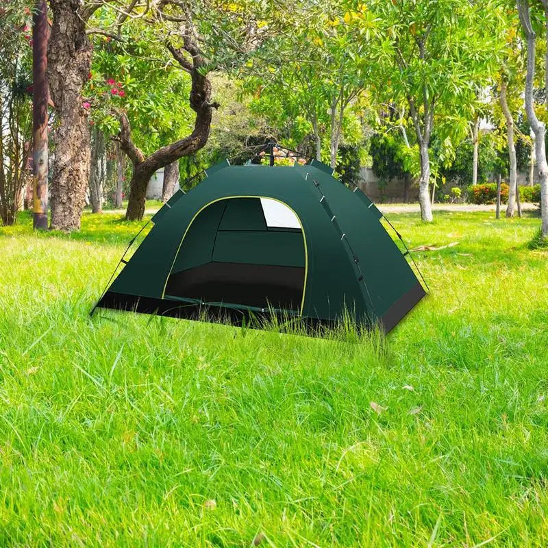 2 Person Outdoor Pop Up Tent Waterproof Tent Camping Family Outdoor Llightweight Instant Setup Tourist Tent with 2 Doors