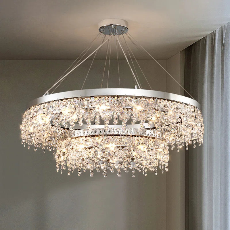 Postmodern Style Crystal Creative Lamparas Round New 2023 Pendant Hanging Celing Lamps Decoration Chambre Lights Living Room