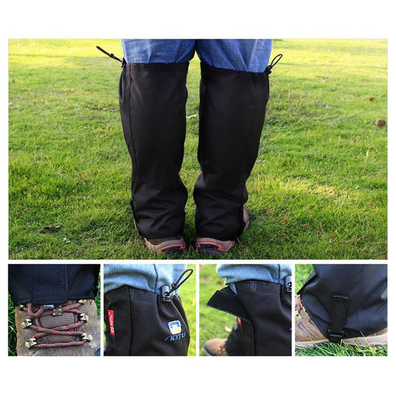 Black Anti Bite Snake Guard Leg Protection Gaiter Cover Hiking Camping Outdoor 600D Anti Tearing Oxford Cloth Leg Gaiters