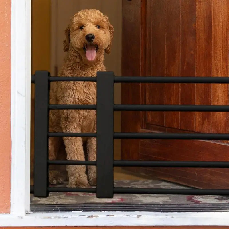 Puppy Gates For The House Household Punch Free Stretchable Pet Barrier Small Medium Dogs Bedroom Barrier For Home Titanium Steel