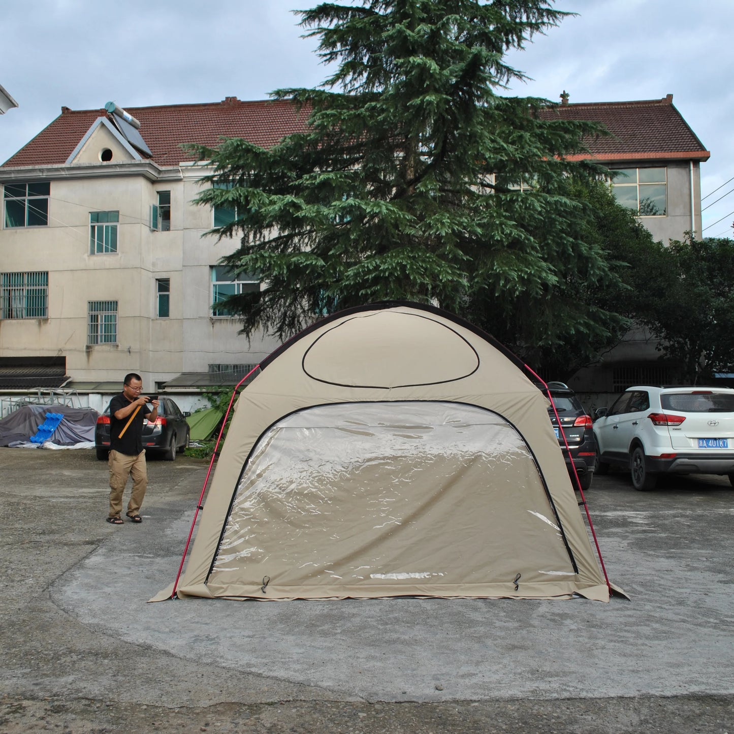 High quaity 6 person transparent tent,6 Person PVC tent for Famiy tent,6 Person Glamping tent,big dome temt with 4 doors