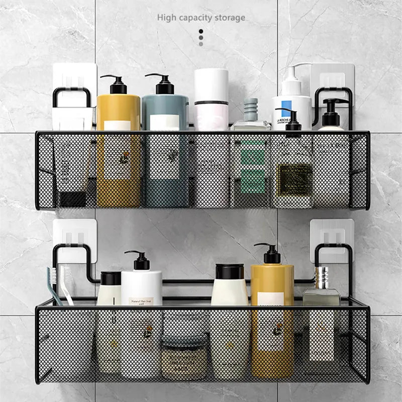 Bathroom Shelves No-drill Wall Mount Corner Shelf Shower Storage Rack Holder for WC Shampoo Organizer Bathroom Accessories