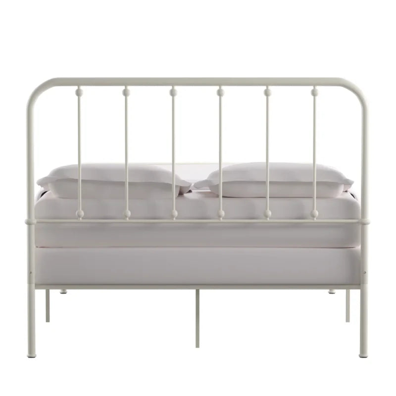 Weston Home Montgomery Spindle Metal Platform Full Bed White 78 L X 56.25 W X 46 H In Bedframe Bedsleep Lits