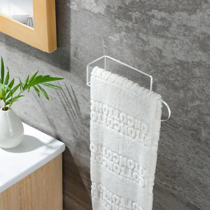 Towel Rail Bathroom self-adhesive towel rack, acrylic towel wall rack, kitchen towel bar rack, RV self-adhesive towel and face