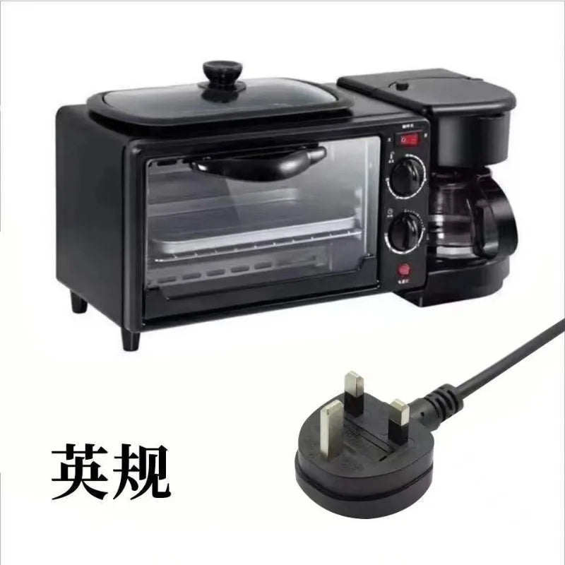 Multifunctional Breakfast Machine Full Automatic Baking Machine Drip Coffee Maker Household Bread Pizza Frying Pan Toaster