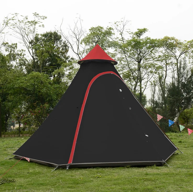 4-6 Person Luxury Single Cotton Canvas Camping Indian Tepee Tent