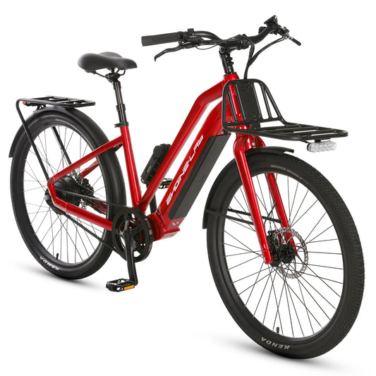 27.5'' Ebike 48V 14AH Electric Bicycle with 20mph Top Speed 45km Pure Elertic Power Range Headlight Taillight Cycling Bike