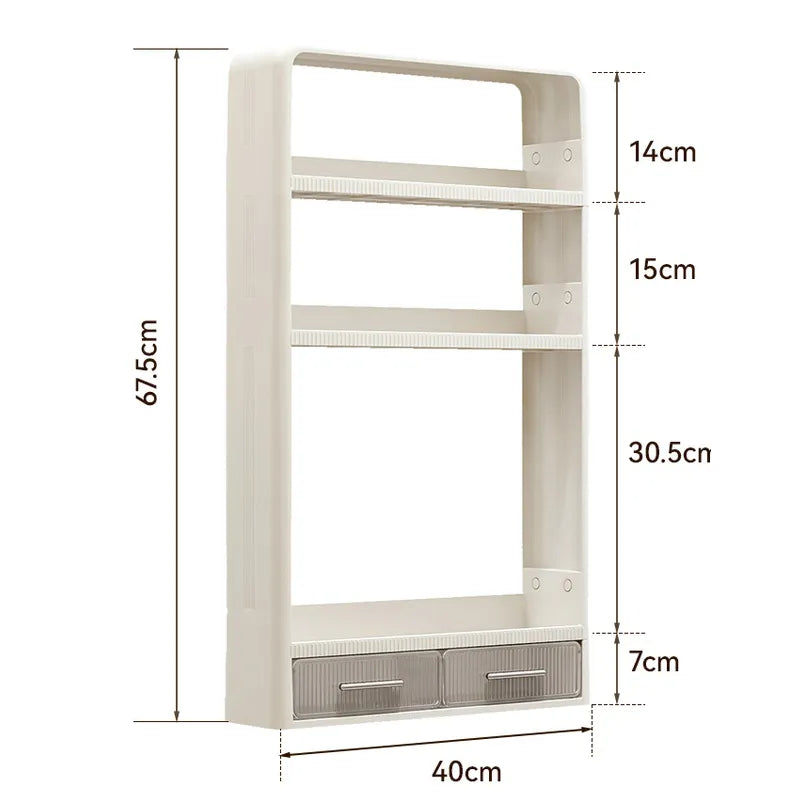 Bathroom Wall Mounted Shelf Multifunctional Toiletries Storage Rack Kitchen Seasoning Bottle Storage Rack Cosmetics Organizer