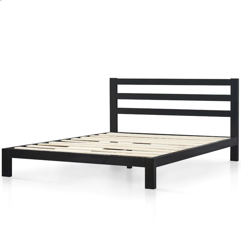 Zinus Arnav 10" White Metal Platform Bed Frame, Queen bedframe bedroom furniture