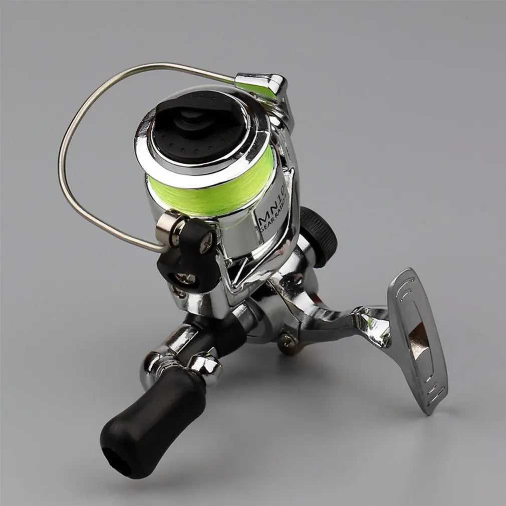 Mini 100 Spinning Carp Fishing Reel Baitcasting Wheel 4.3:1 Small Winter Ice Fishing Reels Metal Body Max Drag Power 5KG