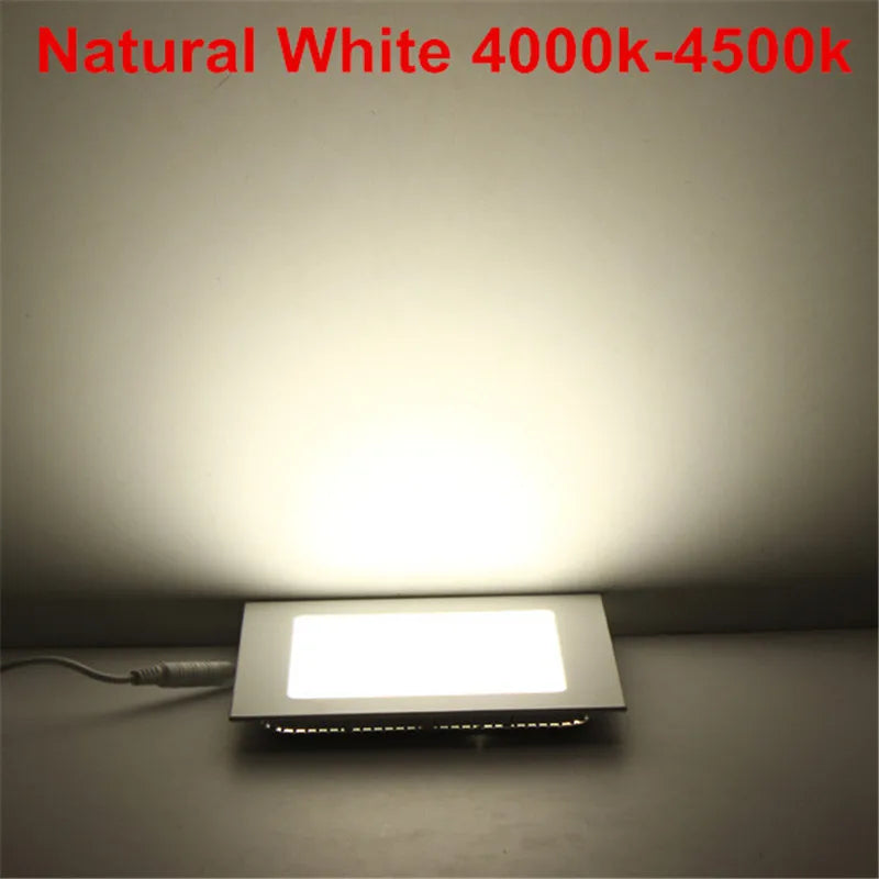 Recessed LED Celing Light 6W 9W 12W 15W 25W Square LED Panel Downlight Aluminium Indoor Lamp AC110V 220V Driver Included