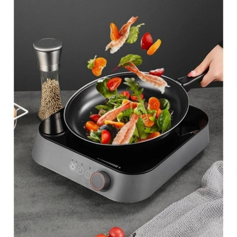 20/25/30cm Frying Pan Cooking Pot Non Stick with Heat Resistant Riveted Handle Large Egg Frying Pan for Gas &amp Induction Hob