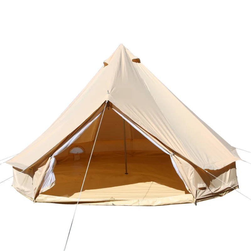 luxury glamping 3m 4m 5m 6m 7m cotton canvas bell tent for outdoor camping