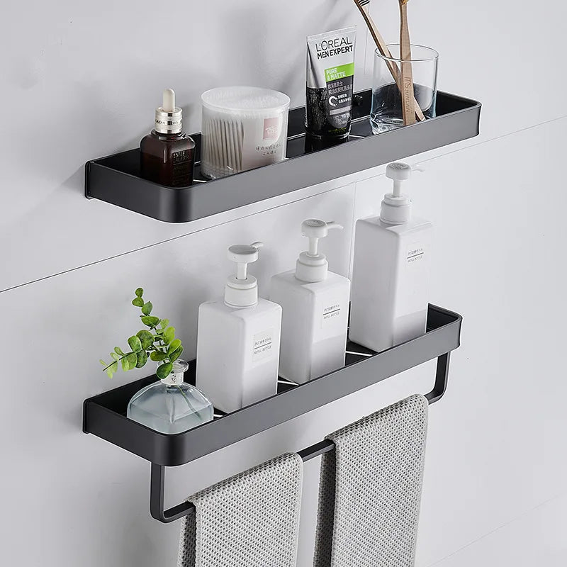 No Drill Bathroom Shelf Shelves Towel rack Shampoo Shower Storage Rack Holder Toilet Kitchen Organizer Bathroom Accessories