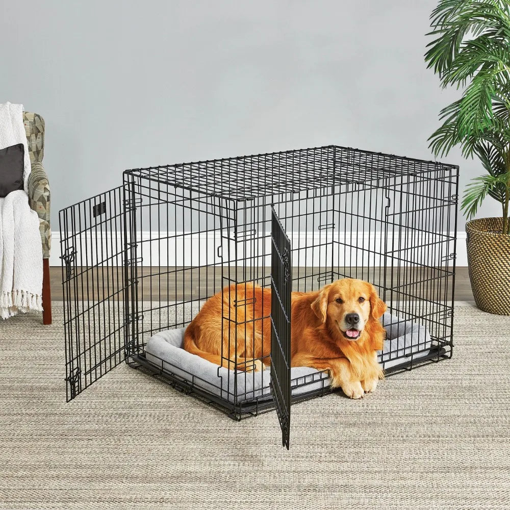 42IN Homes For Pets Double Door Folding Metal Dog Crate