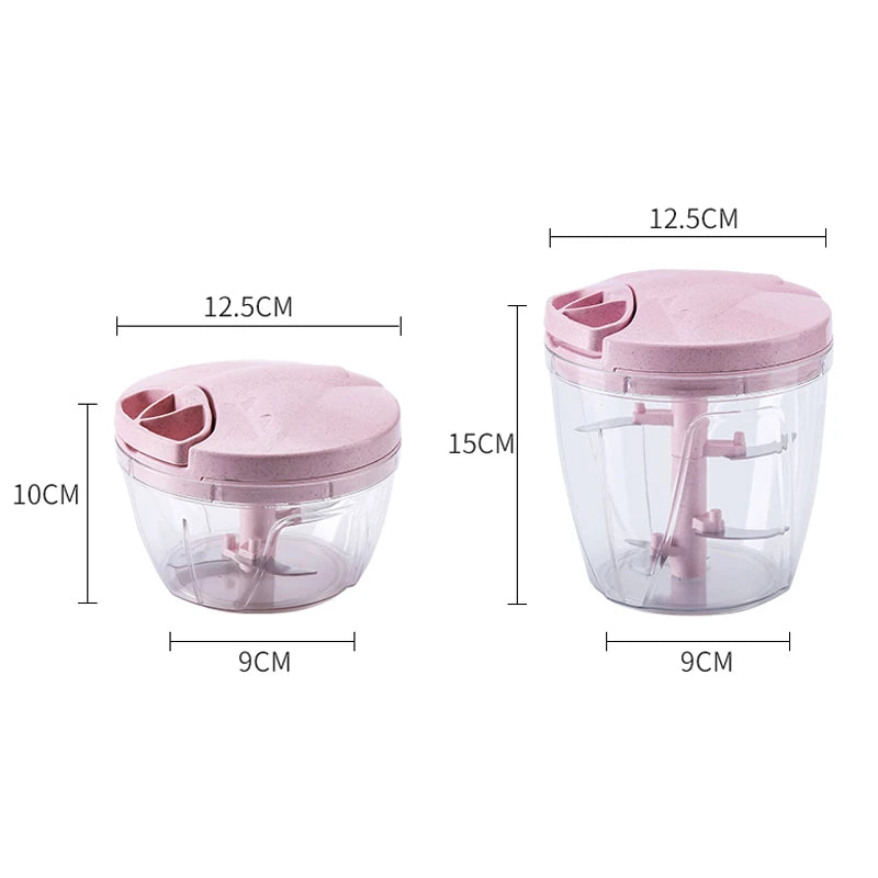 1PC Multipurpose Manual Meat Grinder Food Processors Food Chopper Mincer Mixer Blender To Chop Meat Fruit Vegetable Pulverizer