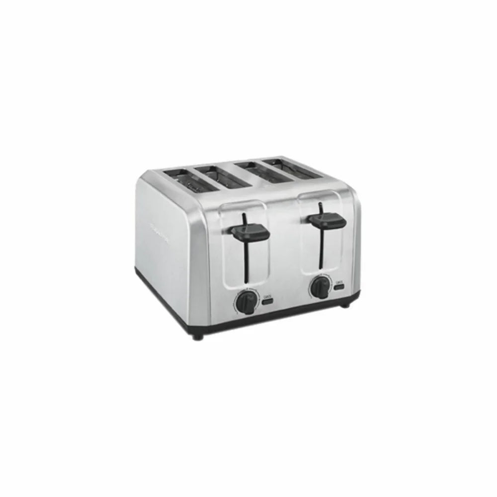 Brushed Stainless-Steel 4-Slice Toaster - Silver Toaster Oven