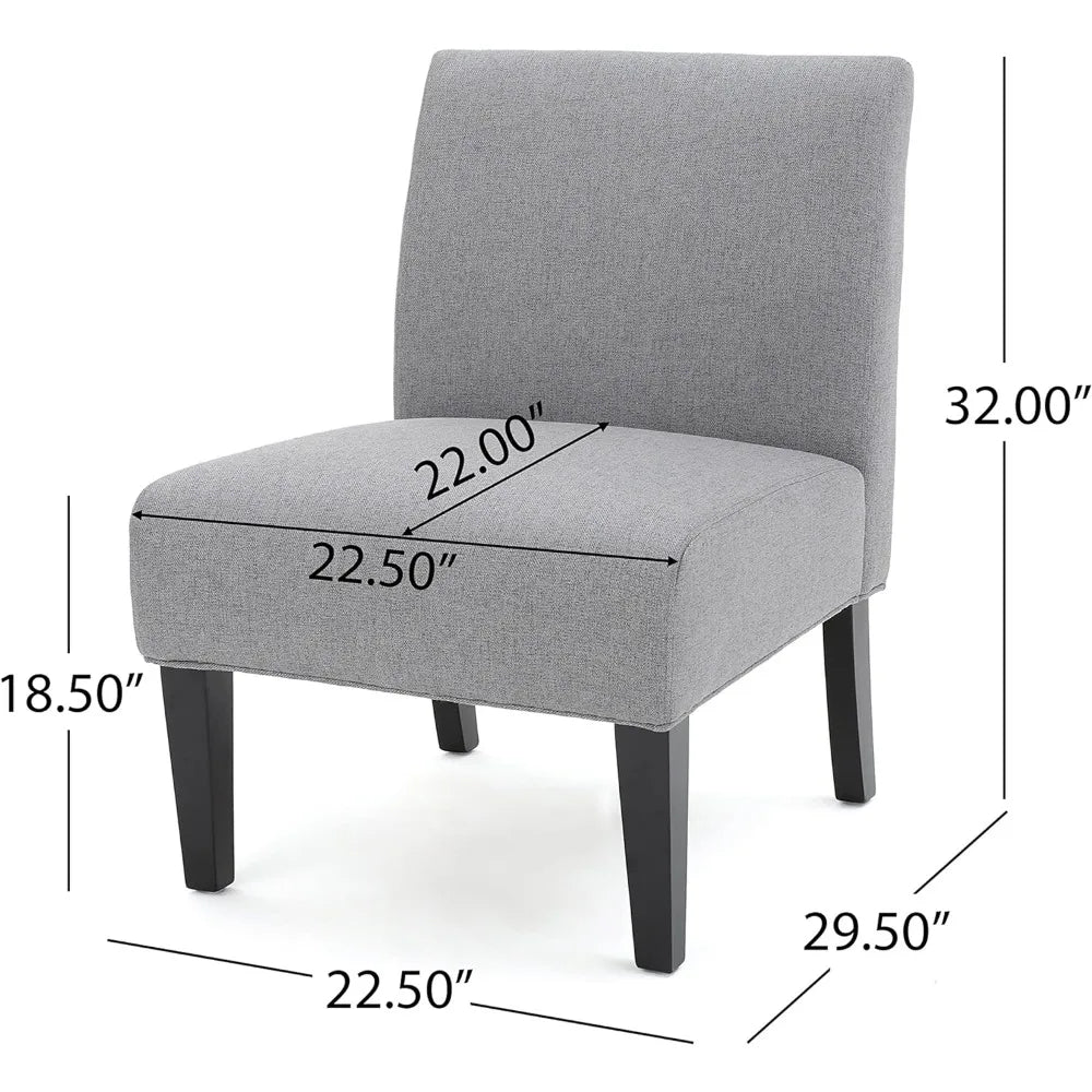 Home Kassi Fabric Accent Chair Furniture Grey Living Room Chair Floor