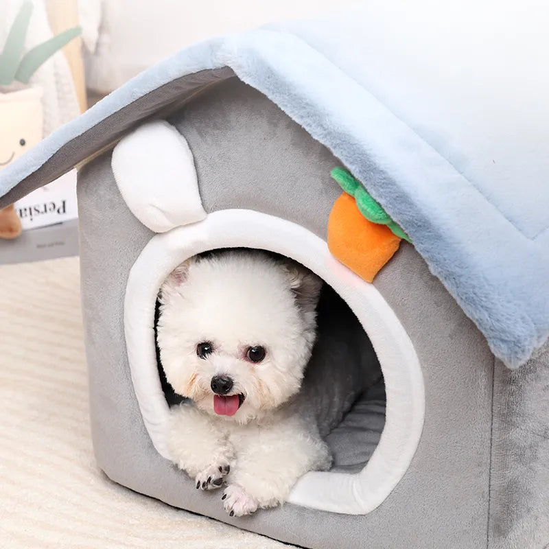 Foldable Dog House Indoor Warm Sofa Kennel Bed Mat for Small Medium Large Dogs Cats Warm Puppy Cave Cat Nest Winter Pet Products