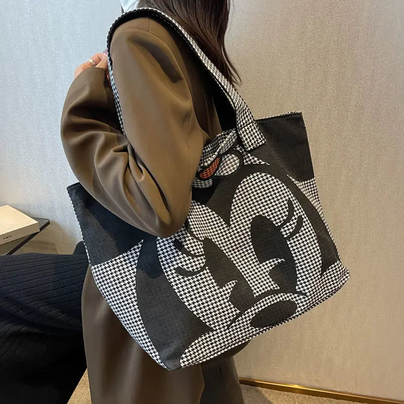 Disney Mickey New Women's Handbag Luxury Brand Cartoon Women's Bag Large Capacity Multifunctional Fashion Tote Bag Shopping Bag