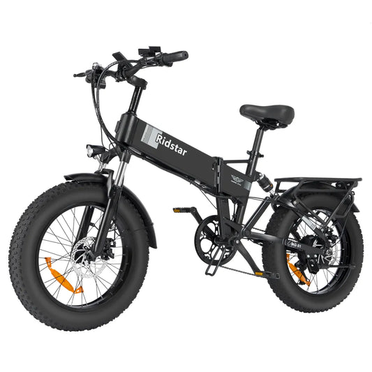 New Ridstar Winner Folding Electric Bike 1000W 48v 15AH Fat Tire Ebike Mountain Bike 20 Inch Electric Bicycle Cycling US Spot