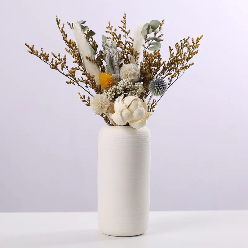 Nordic INS Style Stoneware Ceramic Vase, Creative Home Decor, Dried Flower Arrangement Ornament, Cross-border Bestseller