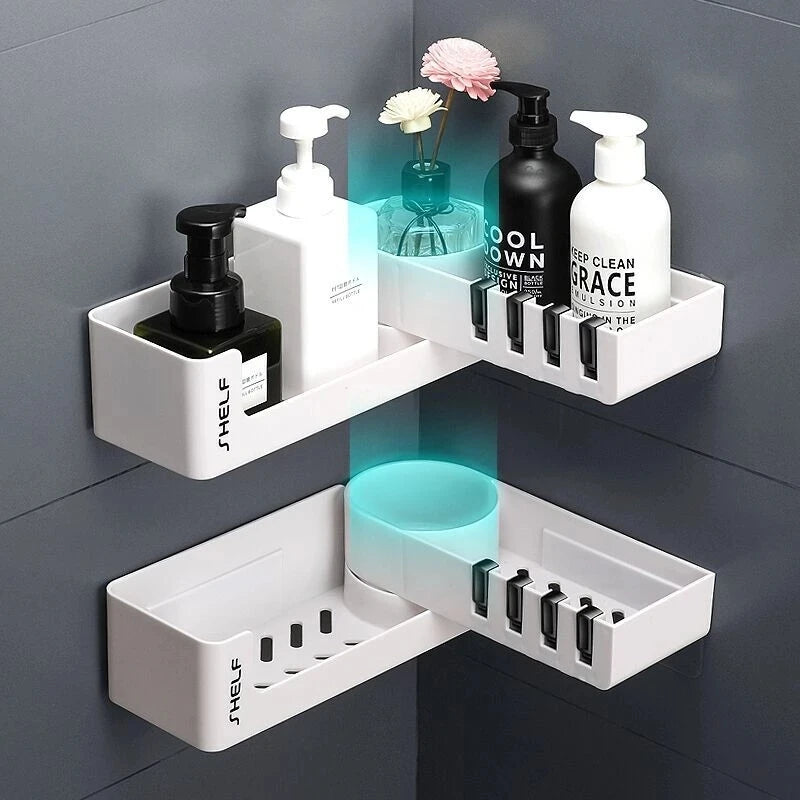 Corner Bathroom Storage Rack Shampoo and Cosmetic Storage Rack Room Shelves Shelf in the With Suction Cup Organizer Telescopic