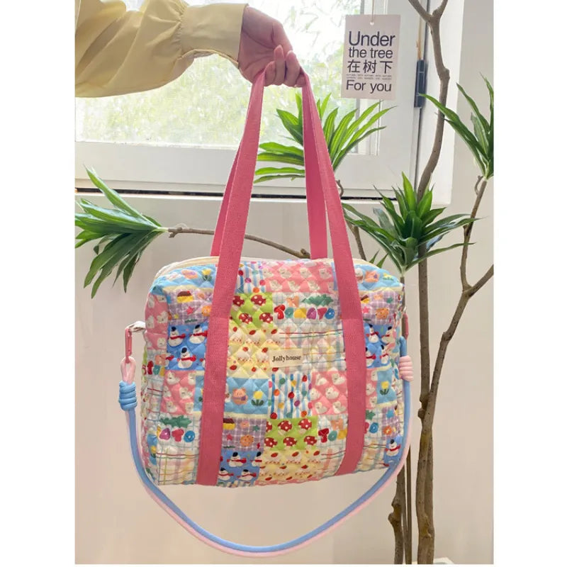 Youda New Style Fashion Cotton Mommy Shoulder Bag Colorful Pattern Multifunctional Handbag Large Capacity Shopper Tote Bags