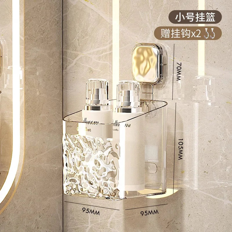 Light Luxury Shampoo Holder Bathroom Shelf Glacial Streak Shower Caddy Storage Rack  for Bathroom Storage Shelfs