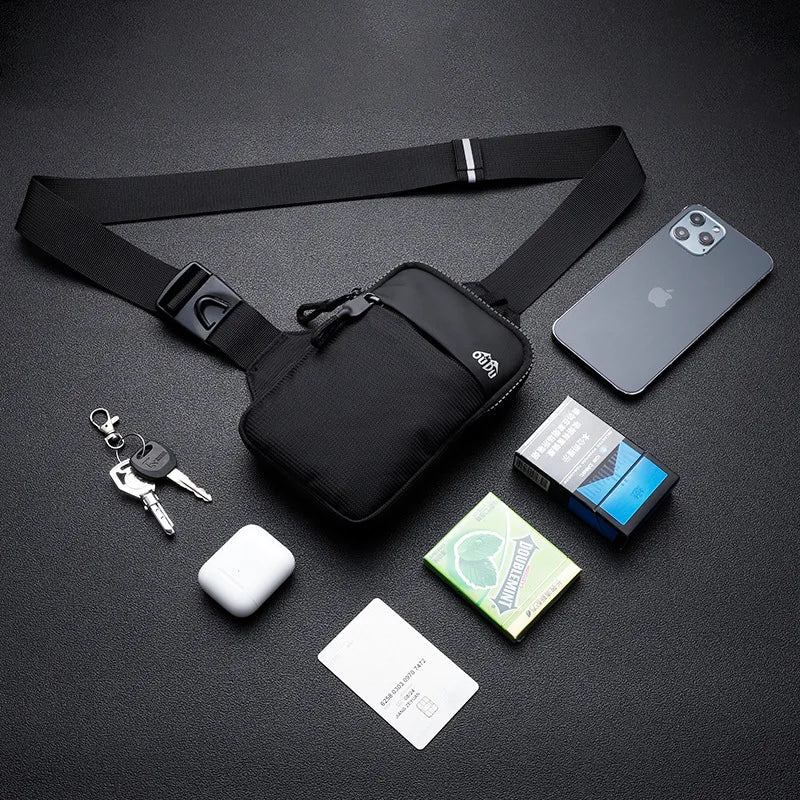 1Pc New Men Shoulder Chest Bag Nylon Waterproof Mini Side Bag For Men Bolsa Outdoor Sports Cell Phone Bag Women'S Waist Bags