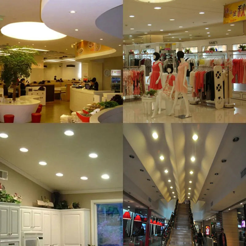 Recessed LED Celing Light 6W 9W 12W 15W 25W Square LED Panel Downlight Aluminium Indoor Lamp AC110V 220V Driver Included