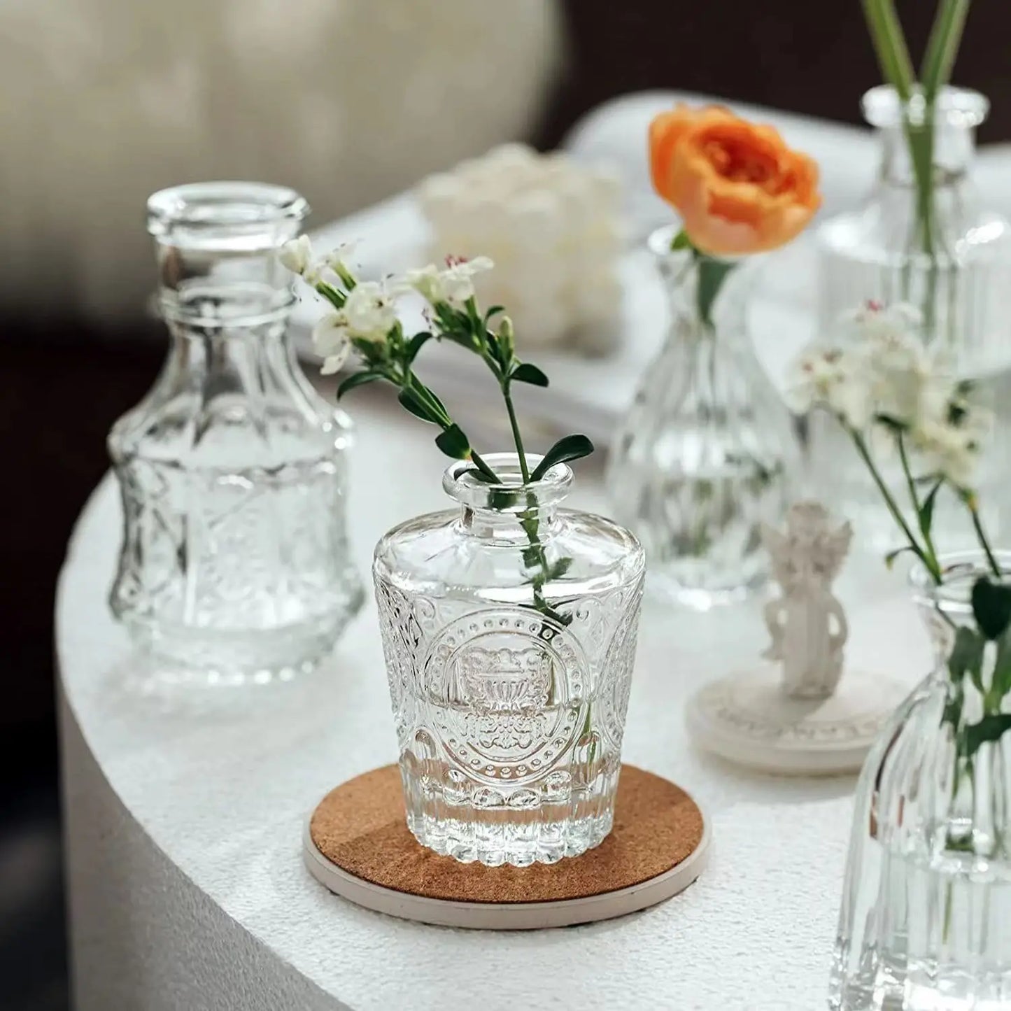 Transparent Glass Vase for Plant Nordic Simple Glass Flower Vases Creative Hydroponic Terrarium Table Decorative Flower Pot