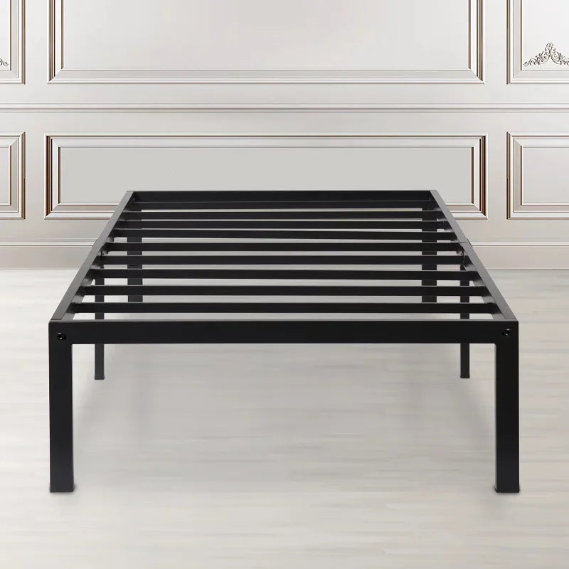 Vebreda Metal Bed Frame Twin Size Bed Frame, Black bedframe bedroom furniture