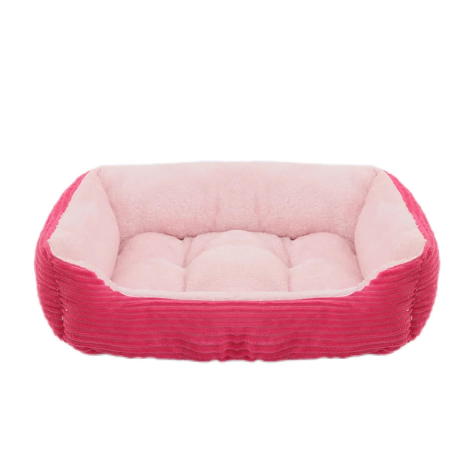 Square Dog Beds Puppy Soft Plush Sofa Bed Pet Accessories Large Dog Kennel Mat Pet Cat Dog Bed Sleep Cushion