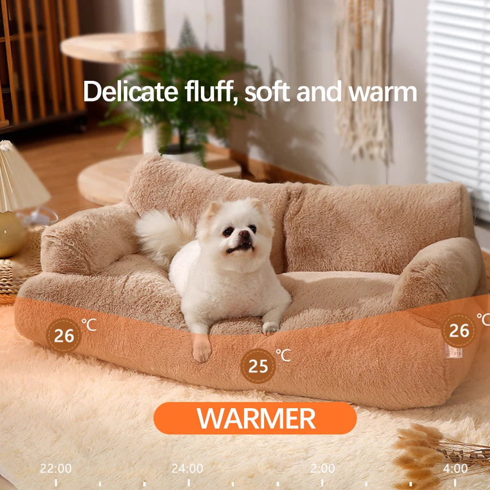 Cat Bed Sofa Winter Warm Cat Nest Sofa Beds Pet Deep Sleeping Bed For Small Medium Dogs Comfortable Plush Puppy Bed Pet Supplies