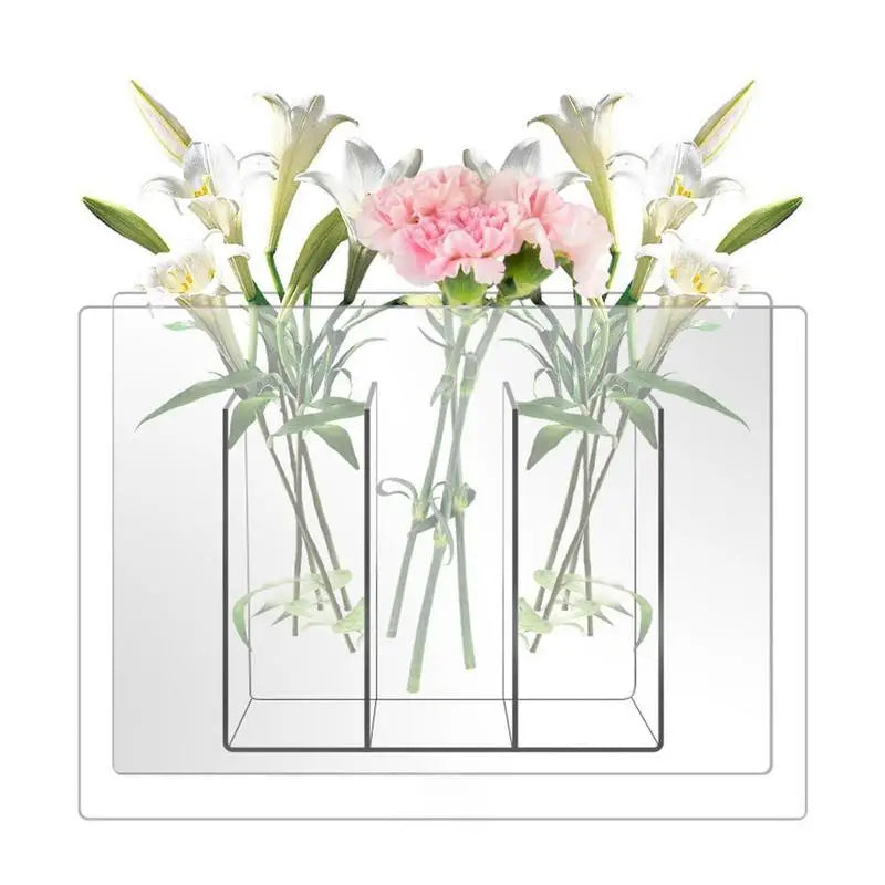 Clear Book Vase Clear Book Flower Vase Clear Book Vase for Flowers, Cute Bookshelf Decor for Floral Arrangement Home Decor