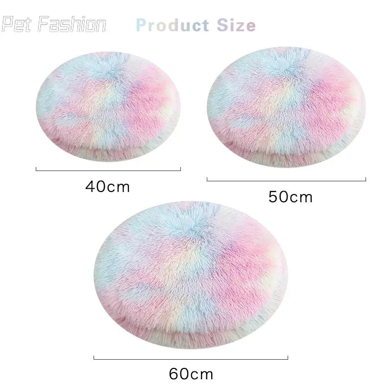 Round Dog Bed Mat Pet Sleeping Bed For Dog Cat Fluffy Plush Pets Cushion For Puppy Teddy Soft Warm Cat Basket Dog Accessories