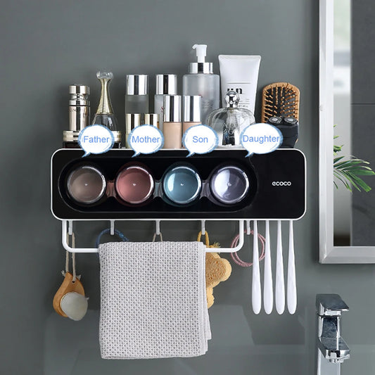 Shampoo Tray Stand Bathroom Shower Shelf Organizer Rack Wall Mount Towel Toothbrush Holder No Drilling