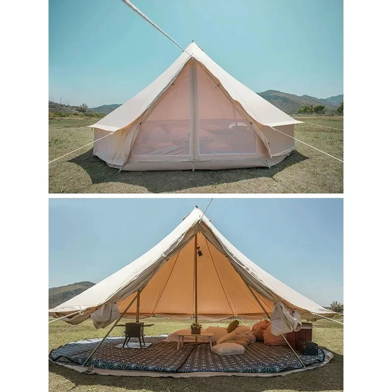 Luxury Dome Tent  Resorts 3M 5M 6M Canvas Bell Glamping Tent