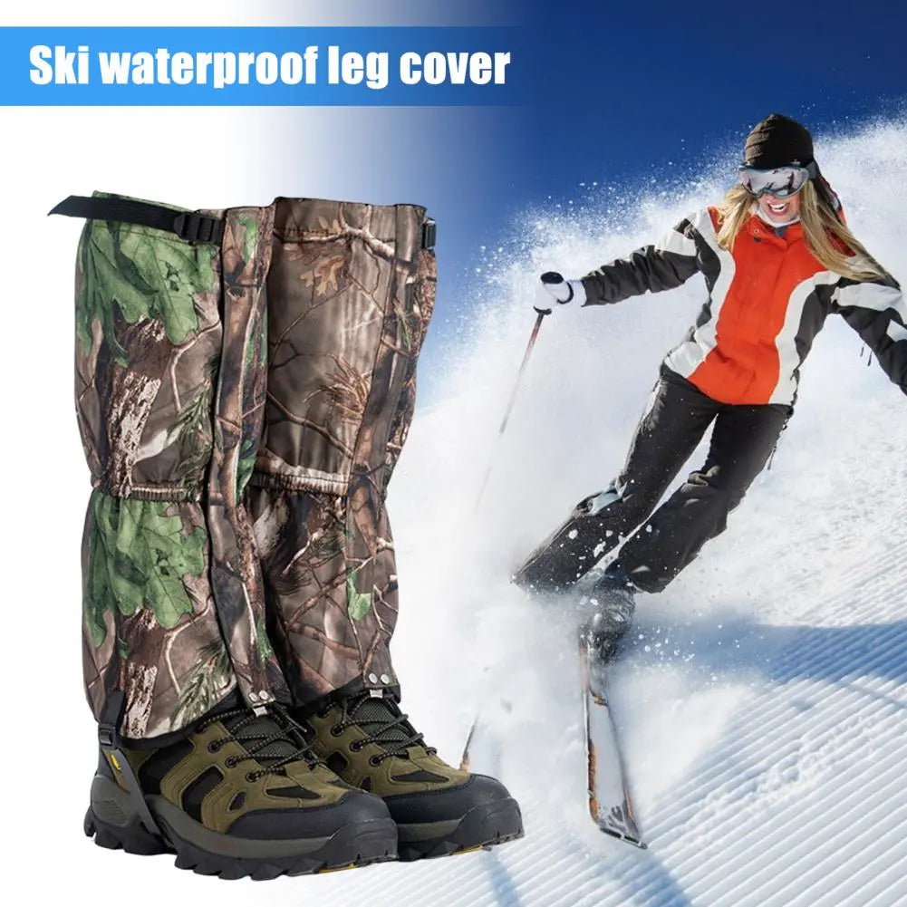 1 Pair Leg Gaiters Snake Bite Protection Fastener Tape Adjustable Snow Boot Gaiters Leggings Guards for Hunting Climbing