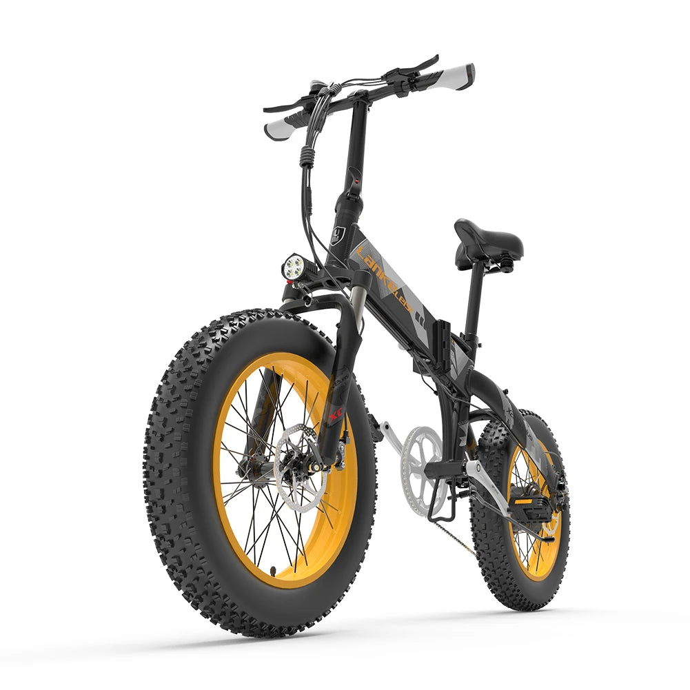 X2000 Folding Electric Bicycle Mens Mountain Bike 48V 12.8AH 1000w ebike Snow Electric Bike 20inch Max 38m/h Cycling E Bike